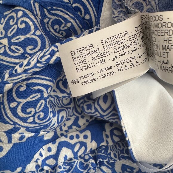 Zara Ruched Summer Tuscany Greece Vibe Printed Jumpsuit XS‎ 7987/771 - Picture 15 of 16